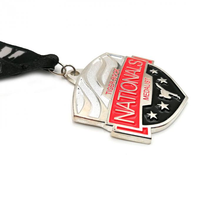 Medalha personalizada do metal do esporte da medalha 3d da concessão da competição das artes marciais da rocha do tigre do logotipo
