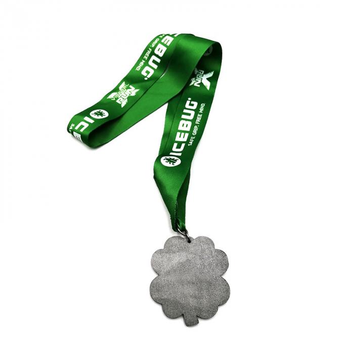 Crie o trevo de quatro folhas único-tomou partido personalização liga de zinco de corrida virtual da medalha