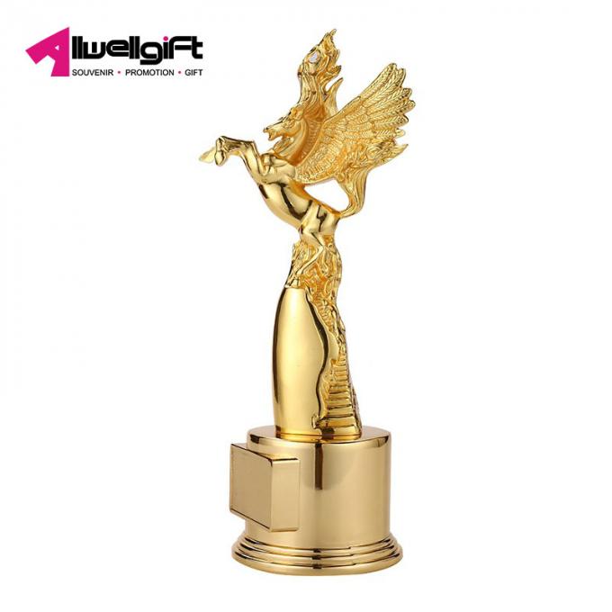 Os ornamento quentes de alta qualidade do troféu do metal da venda 3d Pegasus personalizam o presente incorporado do metal feito sob encomenda da forma do cavalo das concessões do troféu do metal