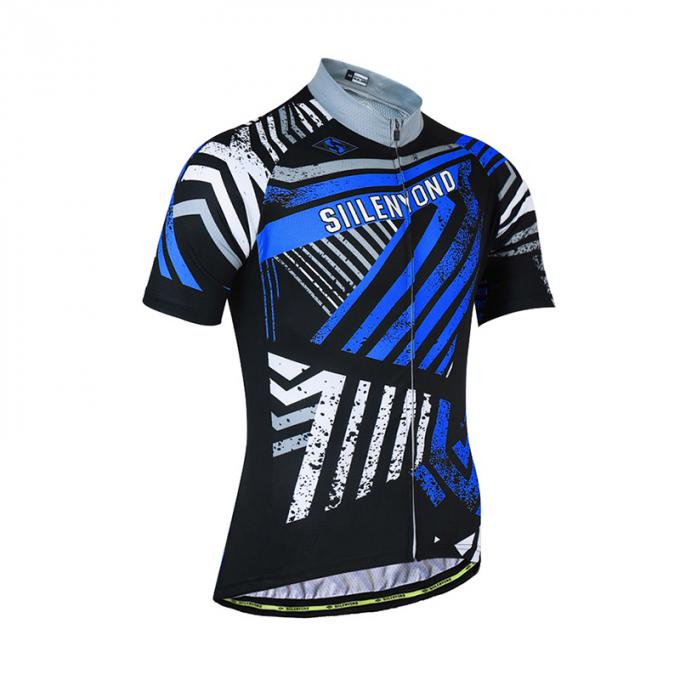 Projeto de ciclagem do fato do esporte do treinamento do gym da camiseta de alças do homem da roupa da luva curto anti-UV do verão