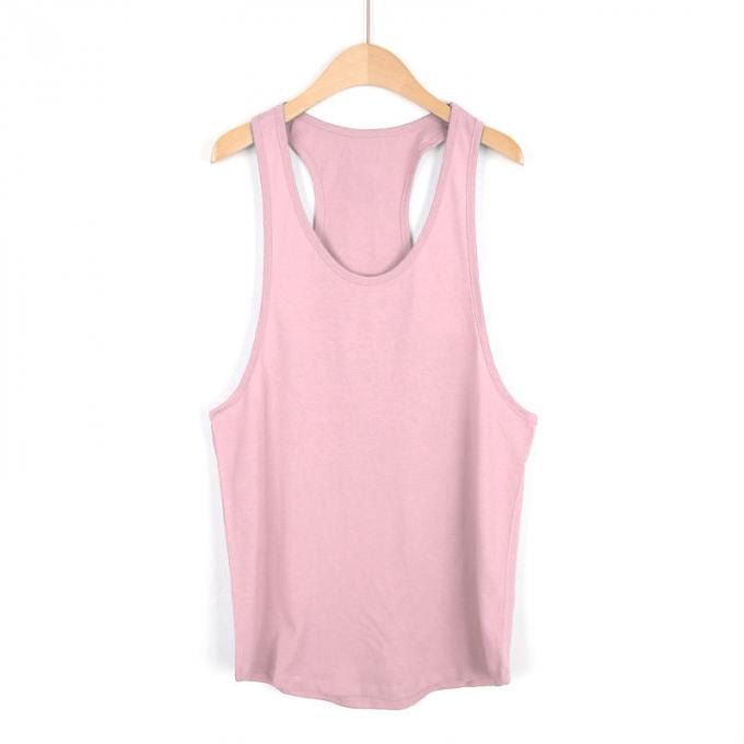 O Gym por atacado feito sob encomenda da aptidão dos homens do halterofilismo ostenta da elasticidade colorida do Gym da camiseta de alças a roupa seca rápida do exercício