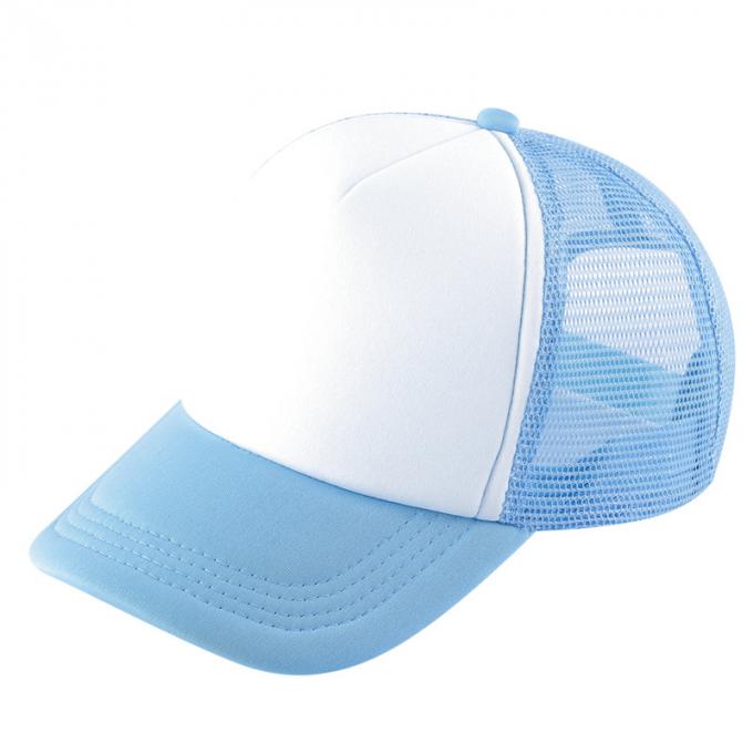 O boné de beisebol ajustável do poliéster do tampão do camionista da malha do snapback dos painéis do chapéu 5 de DIY faturou horizontalmente o chapéu do tampão do camionista