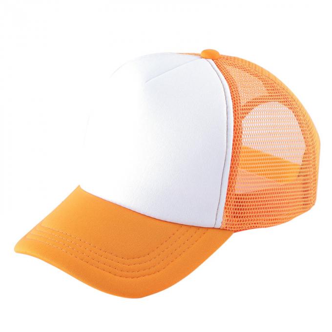 O boné de beisebol ajustável do poliéster do tampão do camionista da malha do snapback dos painéis do chapéu 5 de DIY faturou horizontalmente o chapéu do tampão do camionista