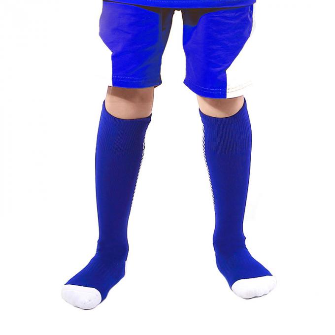 As peúgas longas das meias da criança engrossaram a meia inferior do futebol de toalha não - as meias dos esportes do deslizamento vestem peúgas dos esportes das crianças