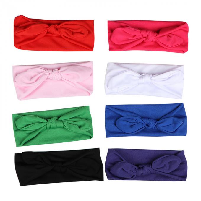 a mão feita sob encomenda por atacado de Bunny Ears dos desenhos animados das crianças da faixa da curva veste o acessório do cabelo das crianças