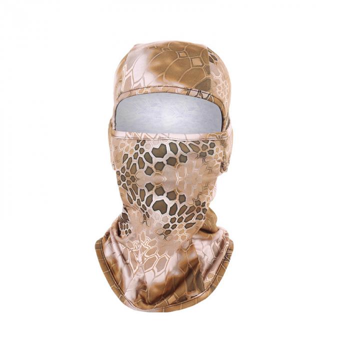 Capacete de ciclagem protetor elástico de alta qualidade da boca da cara completa do copo da poeira da máscara da caça da camuflagem da máscara protetora da camuflagem da serpente do passa-montanhas do anti
