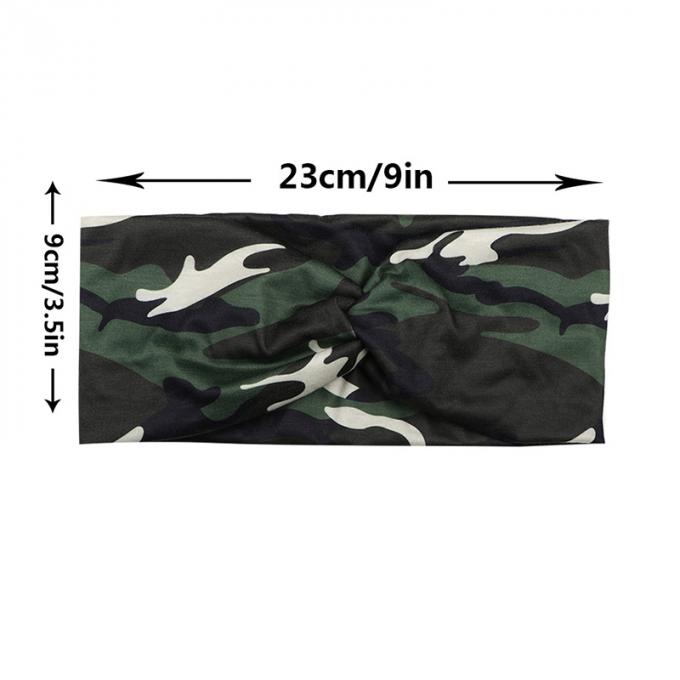 os estilos novos do teste padrão feito sob encomenda camuflam a faixa transversal elástica do cabelo do envoltório da faixa da curva dos esportes elásticos das faixas do cabelo para o exercício dos esportes