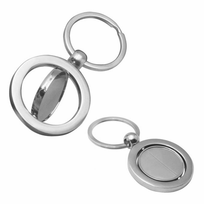O keyring vazio de gerencio relativo à promoção feito sob encomenda do carro de metal personalizou a corrente chave liga de zinco de forma redonda