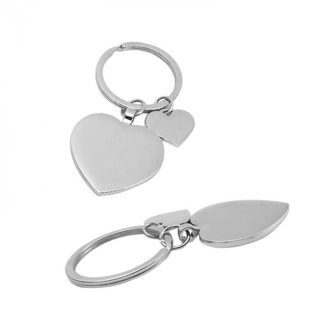 O keyring feito sob encomenda do metal da lembrança do dia de Valentim personalizou a corrente chave liga de zinco da forma do coração