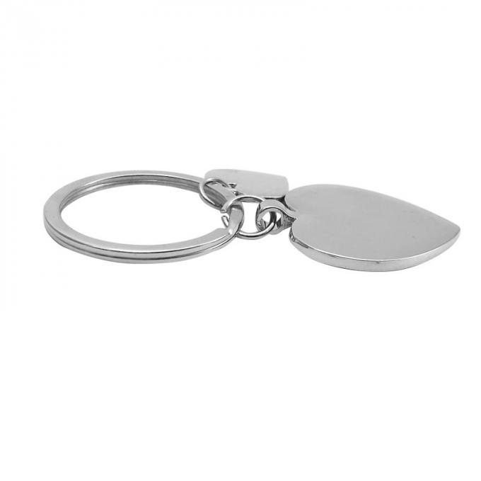 O keyring feito sob encomenda do metal da lembrança do dia de Valentim personalizou a corrente chave liga de zinco da forma do coração