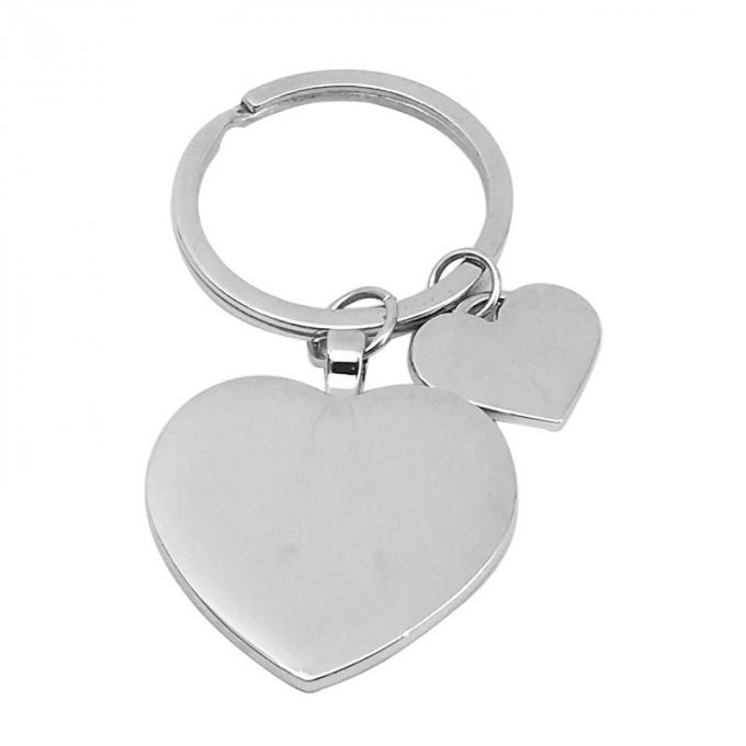 O keyring feito sob encomenda do metal da lembrança do dia de Valentim personalizou a corrente chave liga de zinco da forma do coração