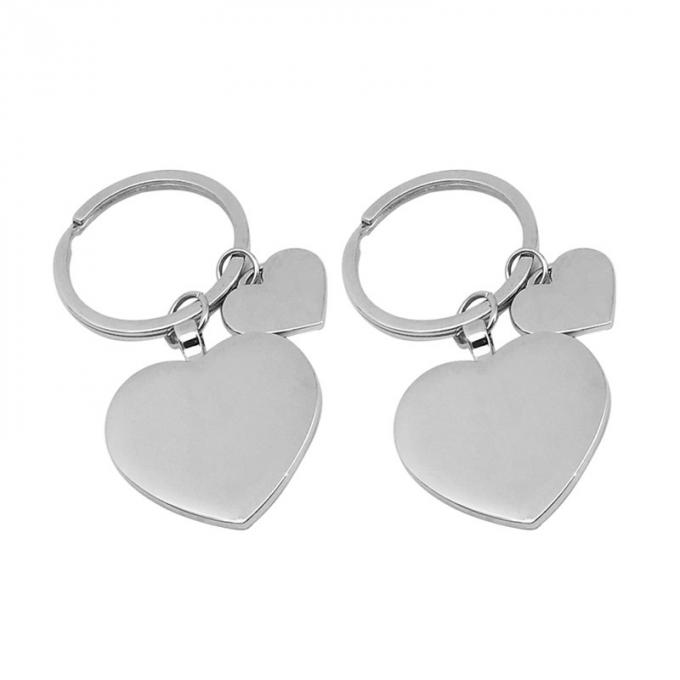 O keyring feito sob encomenda do metal da lembrança do dia de Valentim personalizou a corrente chave liga de zinco da forma do coração