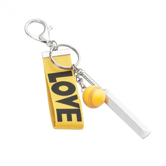 Corrente chave da fita criativa feita sob encomenda de alta qualidade por atacado do carro do pendente da promoção do presente da corrente chave da forma do grilo do esporte da lembrança