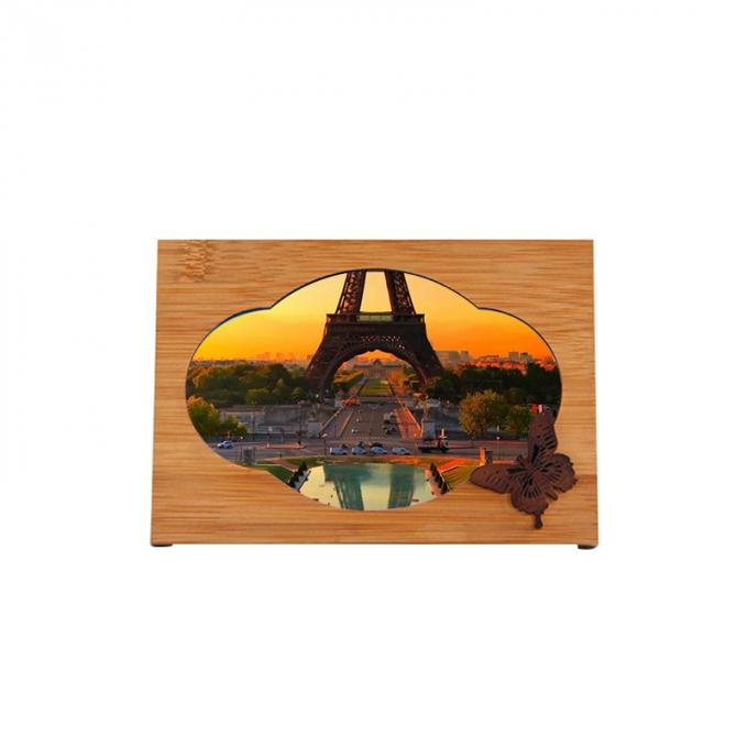Quadro feito sob encomenda de Logo Retro Wood Photo Picture das lembranças do turista das vendas por atacado