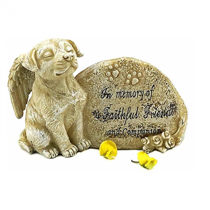 Lápide criativa feita sob encomenda do animal de estimação do artesanato da resina da decoração da casa 3D da lembrança das vendas por atacado