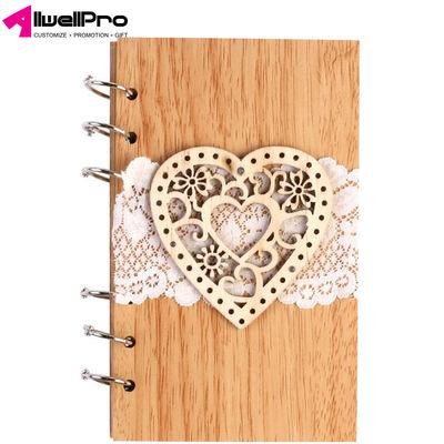 Happy Wedding Wooden Couple Notebook Laser Cut Your Logo