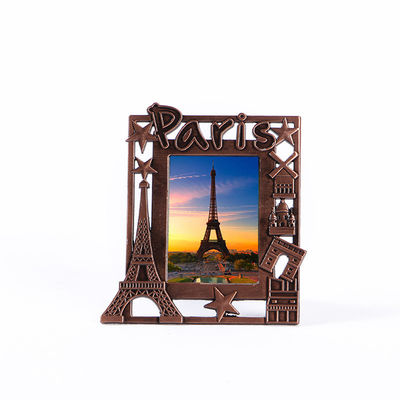 3D Die Casting Sunset Scenery Metal Rectangle Custom Size Picture Frame 3*4cm