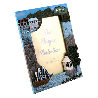 4*6inch Rectangular Custom Resin Picture Frame 3D Landscape Gift Picture Frame