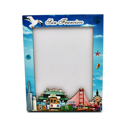 USA San Francisco Tourist  Photo Frames Souvenir Gift Wooden Sky Blue Frames